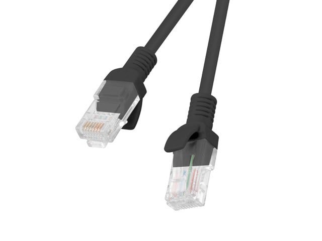 LANBERG PATCHCORD CAT.6 UTP 0.5M SCHWARZ FLUKE ZERTIFIKAT