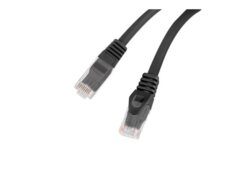 LANBERG PATCHCORD CAT.6 UTP LSZH CU 1M SCHWARZ FLUKE ZERTIFI