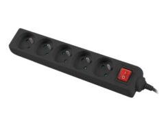 LANBERG Steckdosenleisten 3M 5X 230V EN MIT SCHALTER MASSIVE