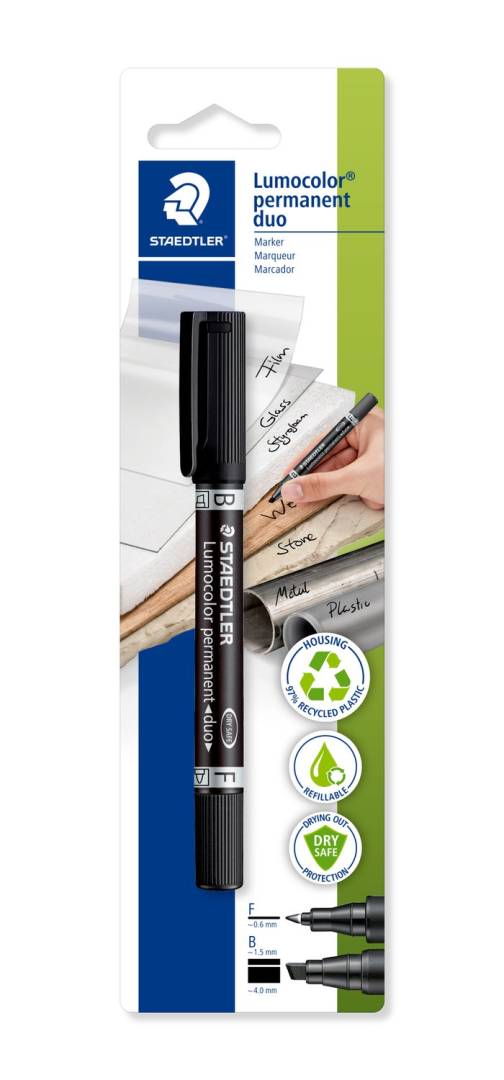 STAEDTLER Zweispitzmarker Lumocolor permanent BK retail