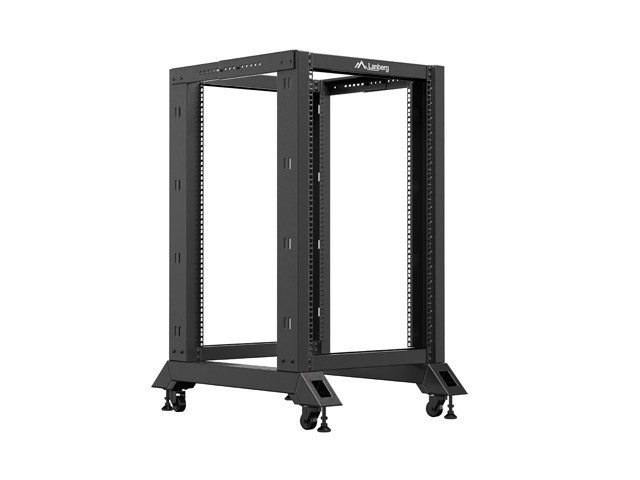 LANBERG 19 18U 600x800 freistehendes, offenes Rack schwarz