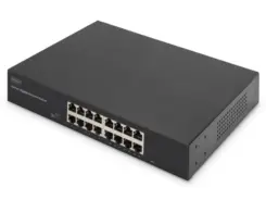 DIGITUS Switch 16-Port Gigabit, 19 unmanaged     schwarz
