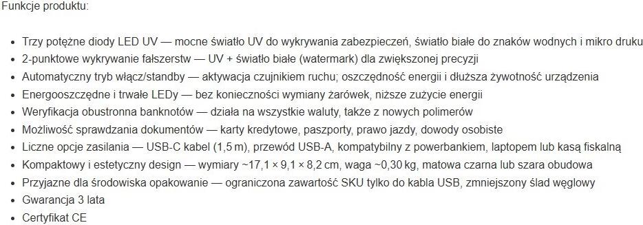 SafeScan 75 LED UV/Weißl Prüfgerät Währungen, Pässe Schwarz