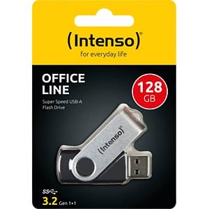 Intenso USB Stick Office Line 128GB USB 3.2 GEN 1X1 silber