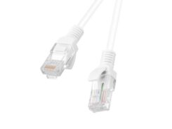 LANBERG Patchkabel CAT.6 UTP 1m Fluke Zertifikat weiß