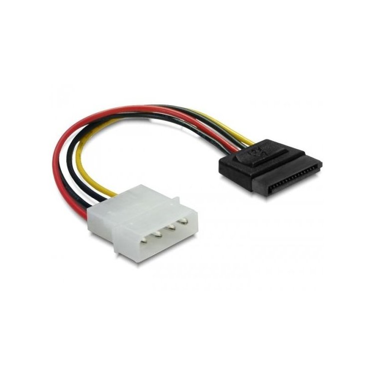 DELOCK Stroomkabel SATA 15Pin -> Molex 4Pin Bu/St