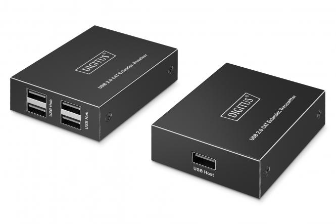 DIGITUS USB Extender 4xUSB-A 150m mit CAT6 schwarz