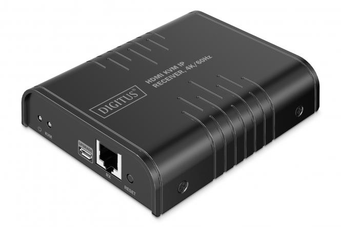 DIGITUS HDMI KVM IP Receiver 4K/60Hz schwarz