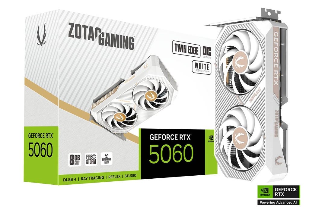 Zotac RTX 5060 Twin Edge OC White        8GB GDDR7 HDMI 3xDP