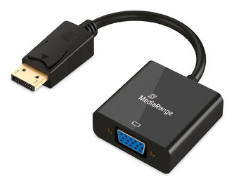 MediaRange HDMI zu DVI-I Video Konverter, 20cm, Schwarz