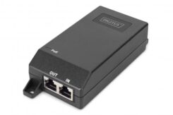 DIGITUS Gigabit Ethernet PoE Injektor 802.3at 30W schwarz