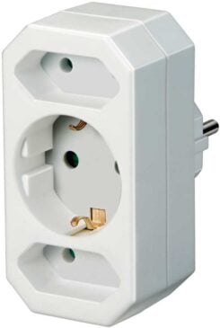 Brennenstuhl Adapter with 2 + 1 sockets netvoeding & inverter Wit
