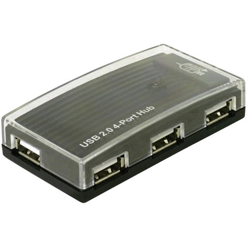 DELOCK USB-HUB 4-Port USB, schwarz, met NT extern