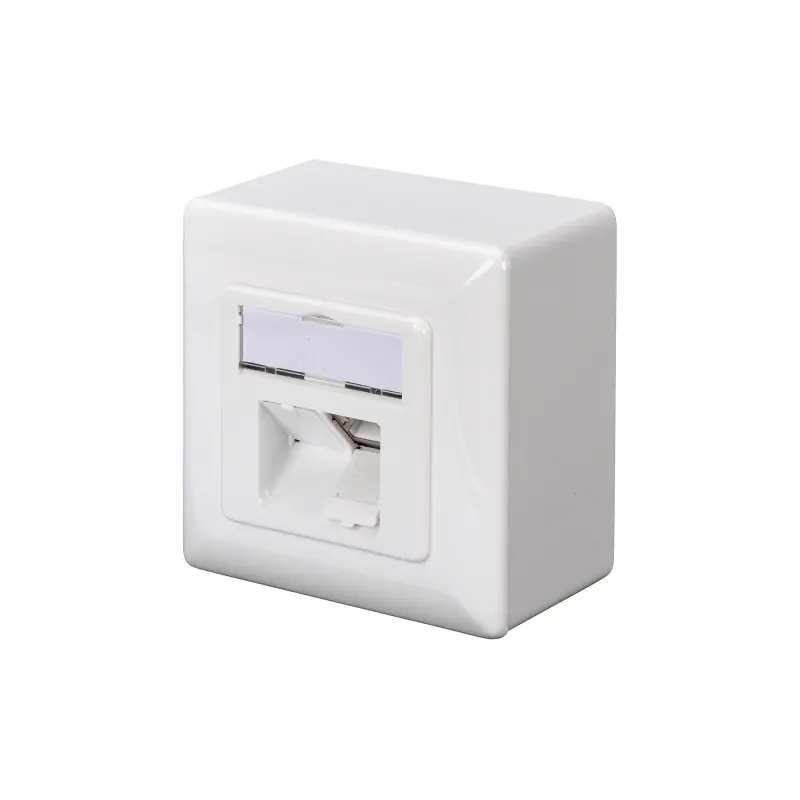 DIGITUS Aufputzdose Cat5e 2xRJ45 afgeschermd Signalweiß