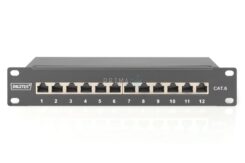 DIGITUS Patchpanel 1HE 12-Port Cat6 ClassE afgeschermd schw.