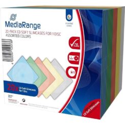 MediaRange CD doosje 20pcs Soft-SlimCase color (5x4) retail