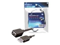 MediaRange Verlängerungskabel USB 2.0 A->A St/Bu 3m zwart