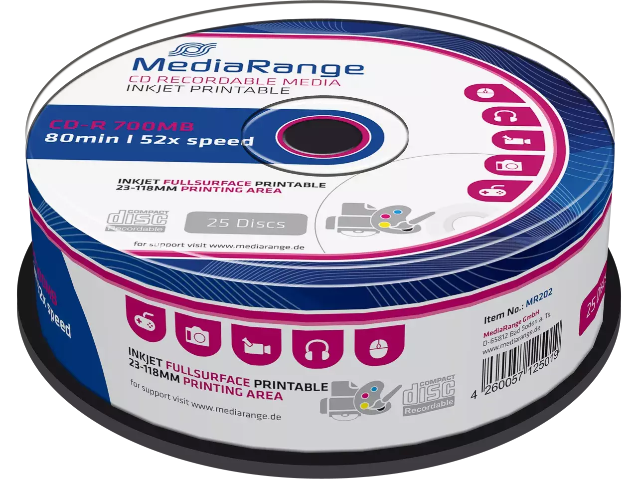 MR202 cake box white inkjet