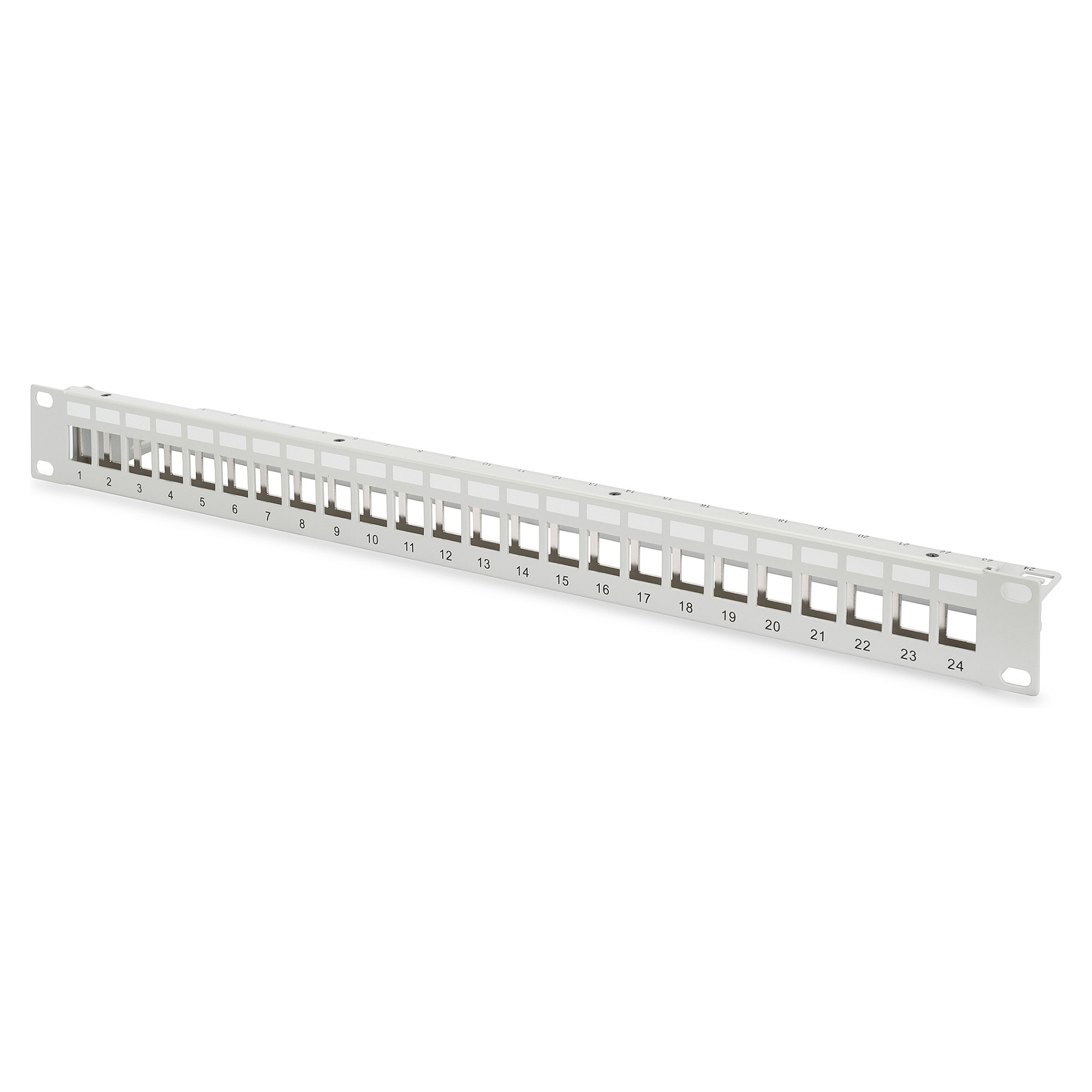 DIGITUS Patchpanel 1HE 24-Port modulair Patchpanel grijs