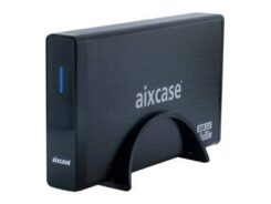 aixcase Behuizing blackline USB3.0 3.5 8.9cm SATA HDD ALU TÜV