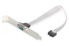 DIGITUS slotplaatje D-Sub9 -> IDC 2x5Pin St/Bu 0.25m plastic zak
