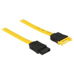 DELOCK SATA-Verl. SATA III -> SATA St/Bu 0.30m geel