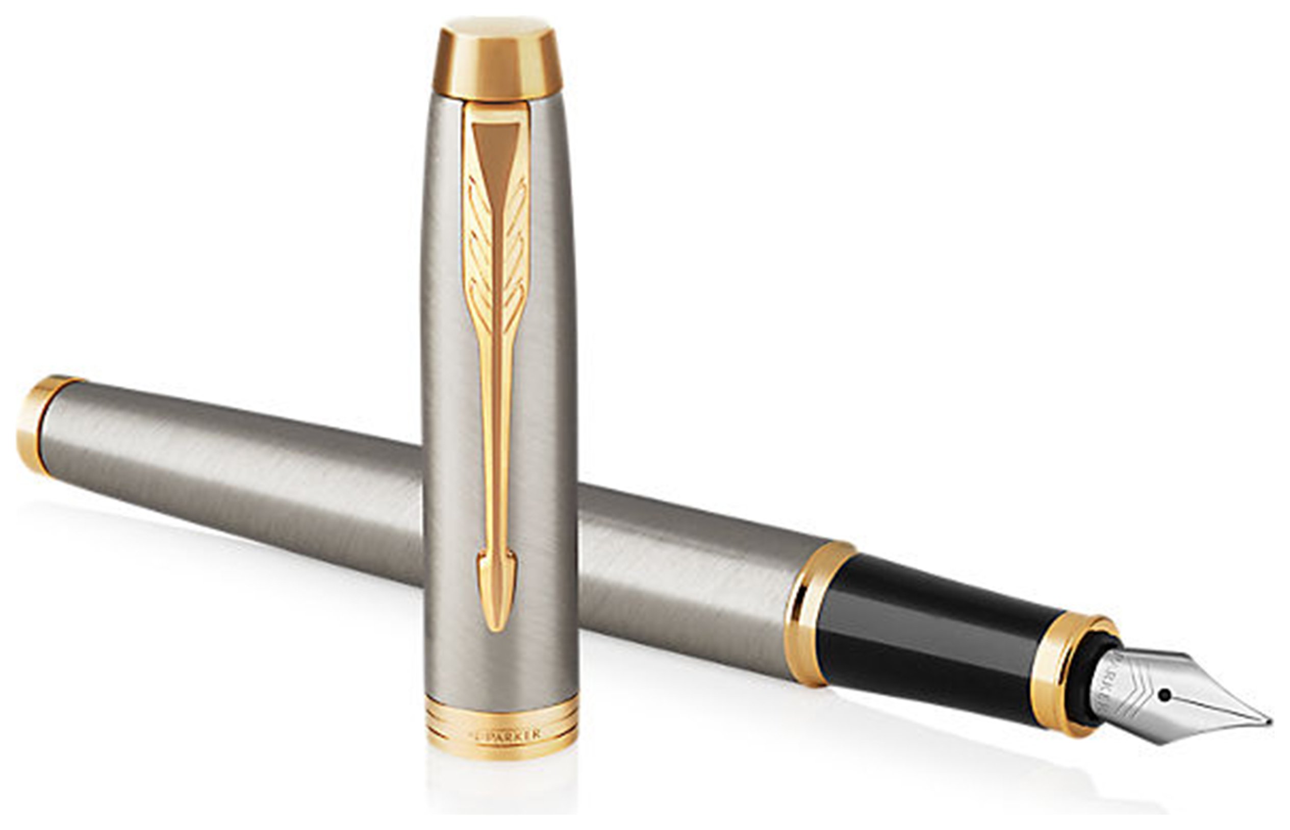 PARKER vulpen IM Brushed Metal M blauw