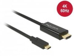 DELOCK USB Kabel C -> HDMI-A 4K 60Hz St/St 3.00m zwart