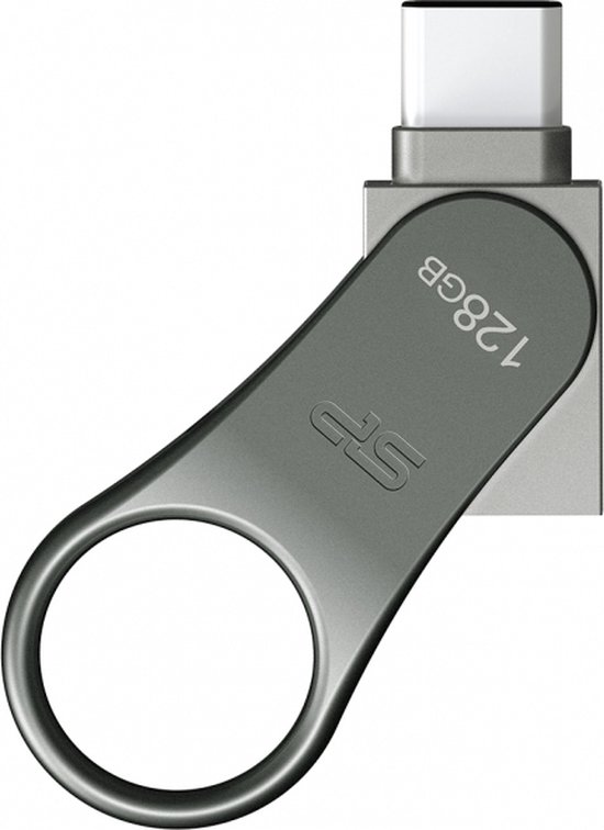 USB-Stick 128GB Silicon Power USB3.0 C80 Silver Type-C Ready