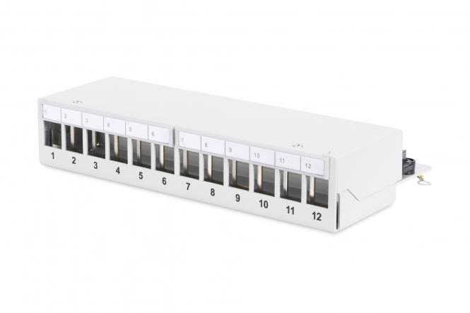 DIGITUS Patchpanel 1HE 12-Port modulair Desktop grijs