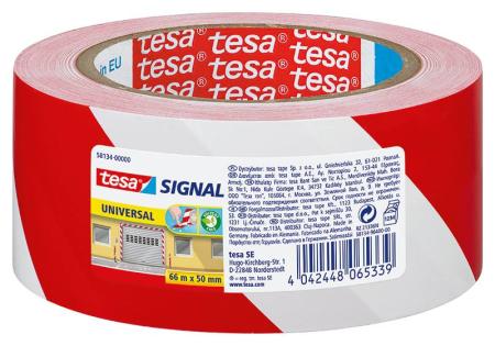 tesa Signal Markierungsklebeband Univ. 66m 50mm rood /weiß