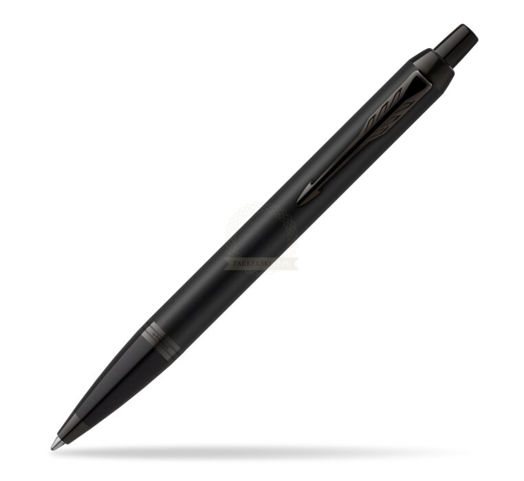 PARKER Balpen IM Achromatic Rings zwart PVD M blauw Geschenkbox