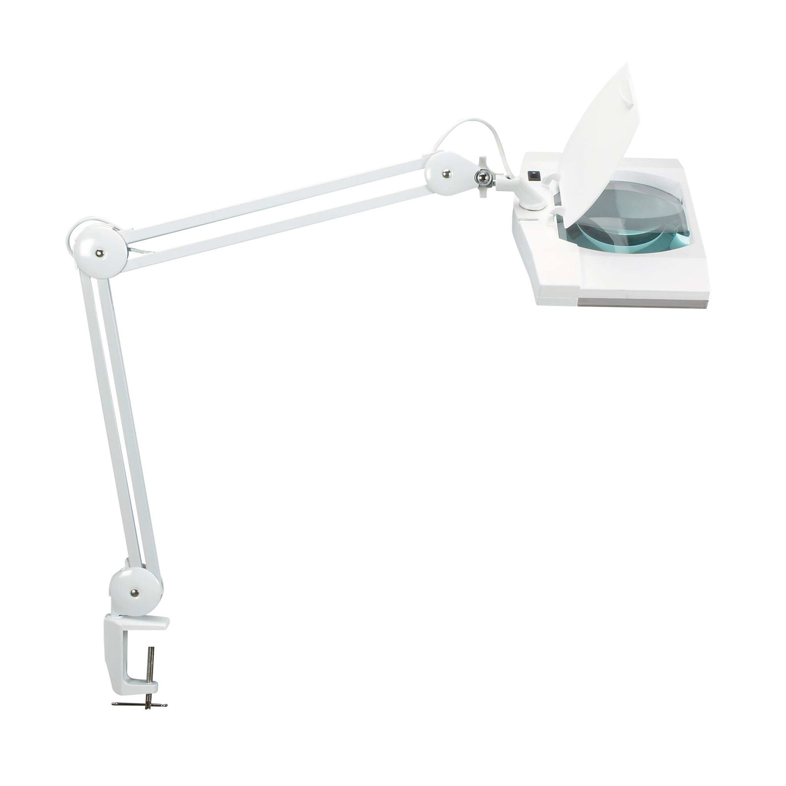 MAUL LED Lupenleuchte Vitrum met Klemmfuß weiß