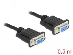 DELOCK Kabel Serieel Nullmodem D-Sub9 0,5m Bu met St- Behuizingäus