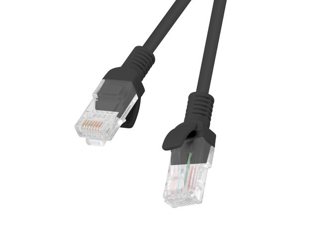 LANBERG PATCHCORD CAT.6 UTP 3M SCHWARZ FLUKE ZERTIFIKAT