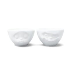 FIFTYEIGHT Schälchen-Set 100ml Grinsend & Küssend weiß