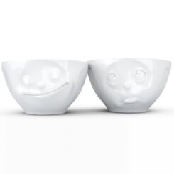 FIFTYEIGHT Schälchen-Set 200ml - Glücklich & Och bitte weiß