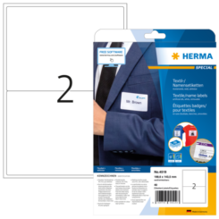 HERMA Textil/Namensetiketten A4 199,6x143,5mm weiß 40St.