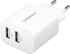 Intenso Power Adapter 2x USB-A 24W White