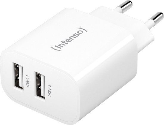 Intenso Power Adapter 2x USB-A 24W White
