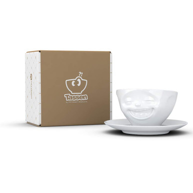 FIFTYEIGHT Kaffeetasse 200ml - Lachend weiß