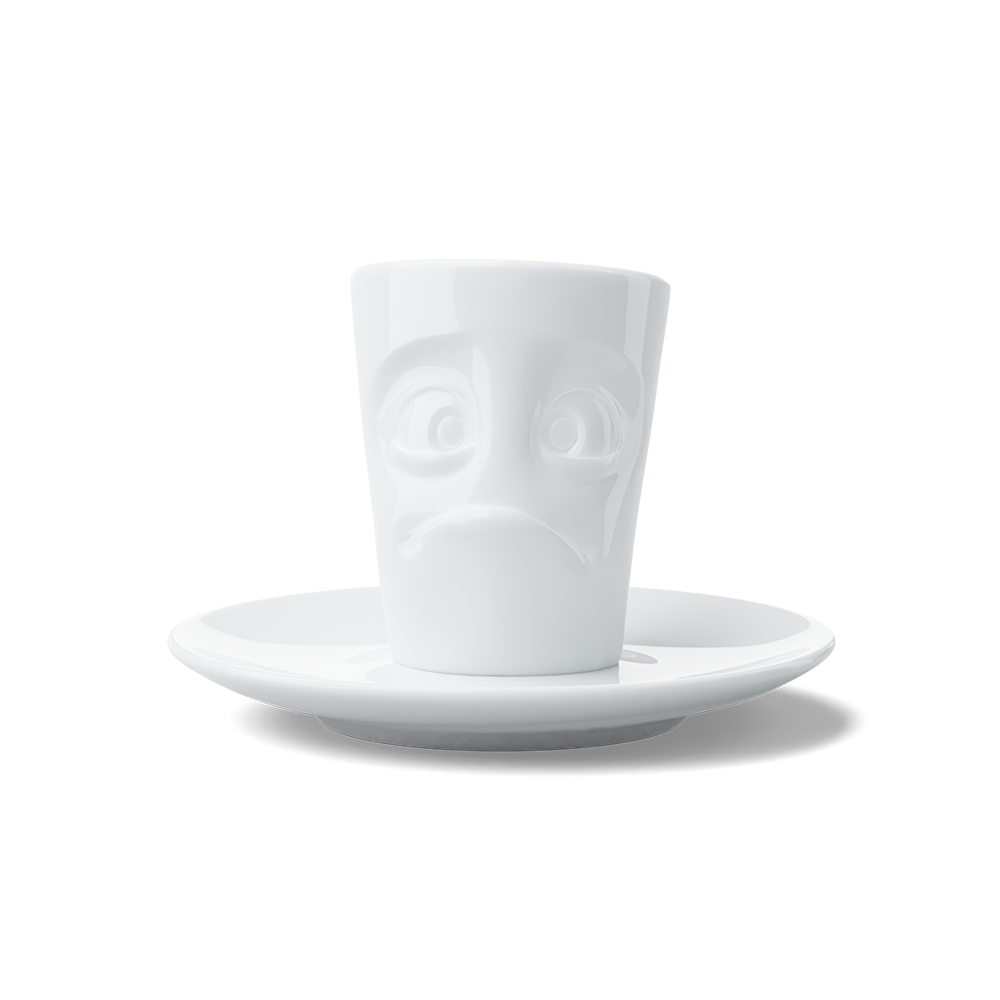 FIFTYEIGHT Espresso Mug mit Henkel 80ml - Verdutzt weiß