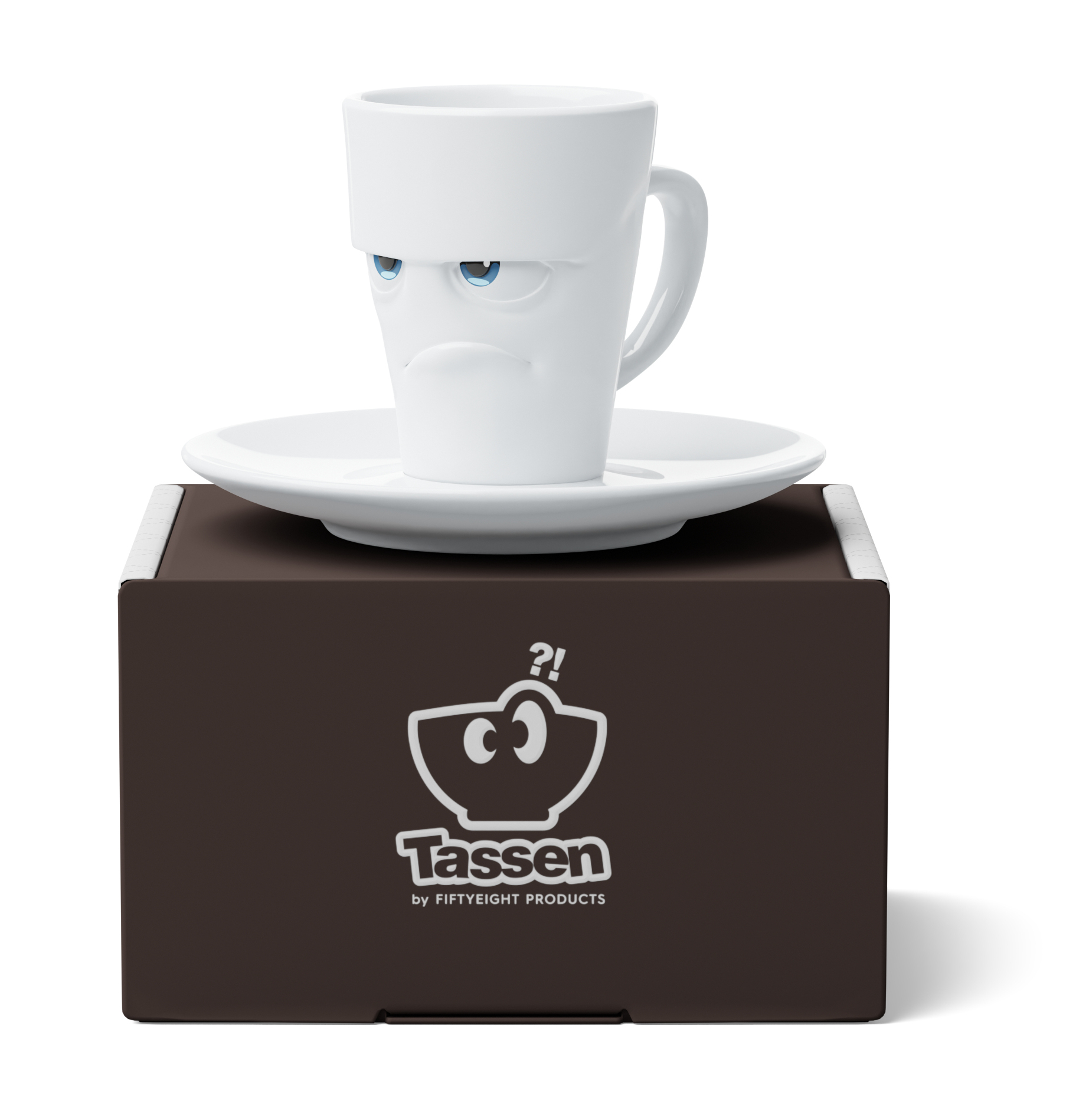 FIFTYEIGHT Espresso Mug mit Henkel 80ml - Grummelig weiß
