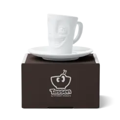 FIFTYEIGHT Espresso Mug mit Henkel 80ml - Witzig weiß