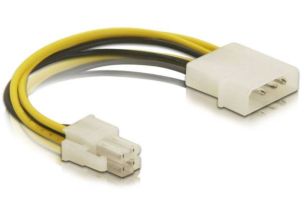 DELOCK Stroomkabel P4 4pol -> Molex 4pin St/St 0.15m