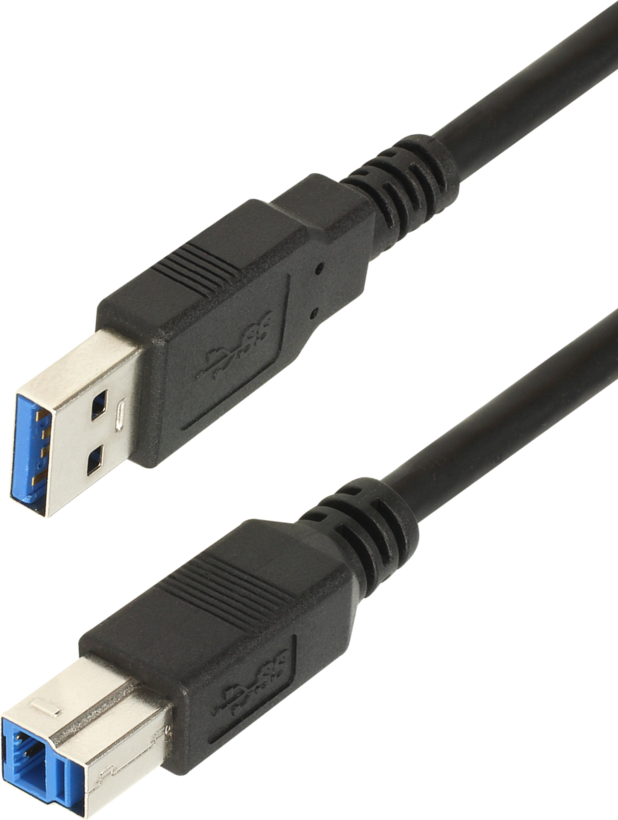 DELOCK USB Kabel USB3.0 A -> B St/St 1.00m zwart