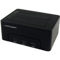 LC-Power Dockingstation USB 3.0 2-Bay 2,5/3,5HDD/SSD+3xHub