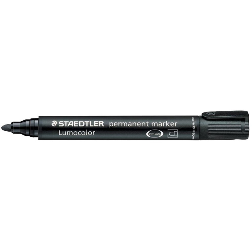STAEDTLER markeer stift Lumocolor perm zwart 10 stuks