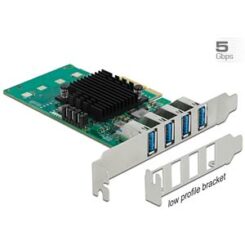 DELOCK PCI Express x4 kaart 4xextern USB 3.0 Quad Channel