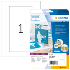 HERMA CD-Einleger A4 weiß 121x242 mm nicht klebend 25 St.